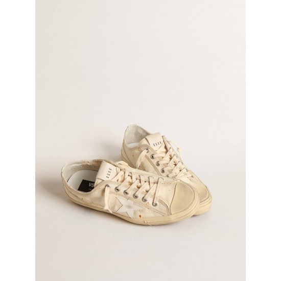 Men’s V-Star LAB in canvas with leather star and rust-colored marks Men’s V-Star LAB in canvas with leather star and rust-colored marks