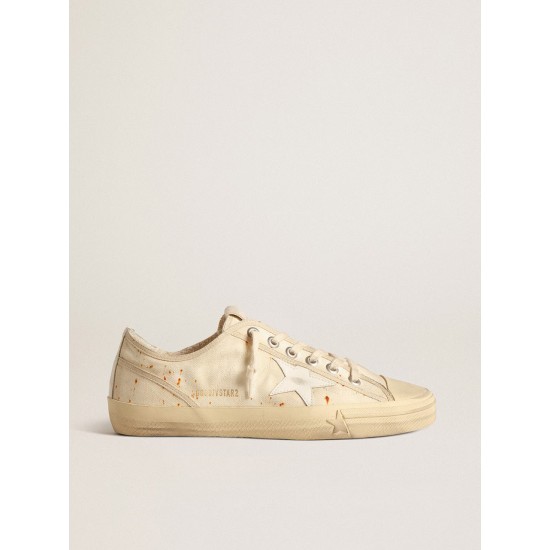 Men’s V-Star LAB in canvas with leather star and rust-colored marks Men’s V-Star LAB in canvas with leather star and rust-colored marks