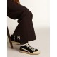 Men's Slide Penstar in black suede with black star and white flash Men's Slide Penstar in black suede with black star and white flash