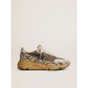 Men’s Running Sole LAB in brown fabric and pony skin Men’s Running Sole LAB in brown fabric and pony skin