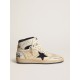 Men's Sky-Star in cream-colored nylon and leather with blue suede star Men's Sky-Star in cream-colored nylon and leather with blue suede star