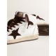 Men’s Sky-Star in white nappa leather with a chocolate suede star Men’s Sky-Star in white nappa leather with a chocolate suede star