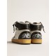 Sky-Star in white nappa leather with black leather star Sky-Star in white nappa leather with black leather star