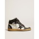 Sky-Star in white nappa leather with black leather star Sky-Star in white nappa leather with black leather star