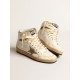 Men’s Sky-Star in white nappa leather with dove-gray suede star Men’s Sky-Star in white nappa leather with dove-gray suede star