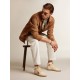 Men’s Sky-Star in white nappa leather with dove-gray suede star Men’s Sky-Star in white nappa leather with dove-gray suede star