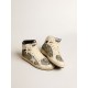 Men’s Sky-Star LAB in zebra nappa with textured silver leather star Men’s Sky-Star LAB in zebra nappa with textured silver leather star