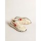 Men’s Running Sole LTD in beige nylon with red leather star Men’s Running Sole LTD in beige nylon with red leather star