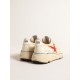 Men’s Running Sole LTD in beige nylon with red leather star Men’s Running Sole LTD in beige nylon with red leather star