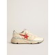 Men’s Running Sole LTD in beige nylon with red leather star Men’s Running Sole LTD in beige nylon with red leather star