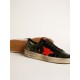 Men's Stardan LAB in black and green patent leather with orange star Men's Stardan LAB in black and green patent leather with orange star