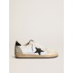 Men's Ball Star in canvas and white leather with ivory inserts Men's Ball Star in canvas and white leather with ivory inserts