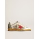 Ball Star in gray suede with red star and silver heel tab Ball Star in gray suede with red star and silver heel tab