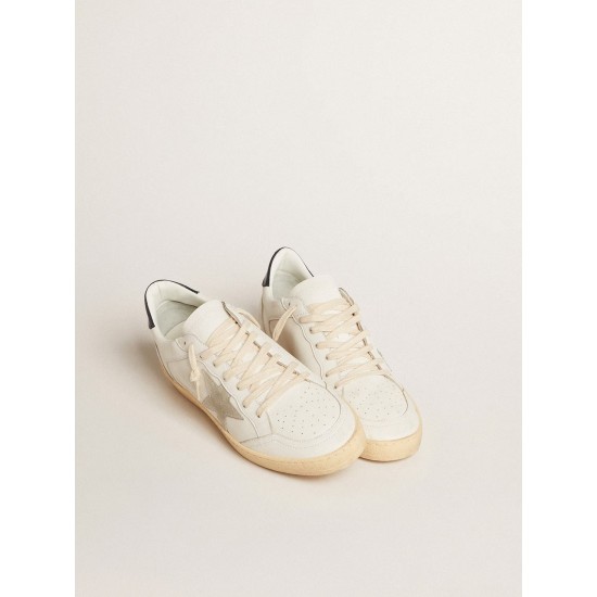 Ball Star with ice-gray suede star and blue leather heel tab Ball Star with ice-gray suede star and blue leather heel tab