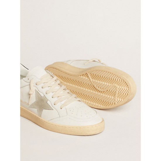 Ball Star with ice-gray suede star and blue leather heel tab Ball Star with ice-gray suede star and blue leather heel tab