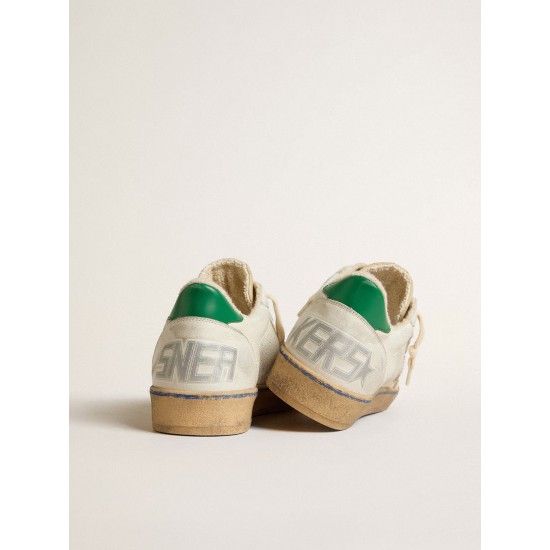 Ball Star LTD with sand mesh star and green leather heel tab Ball Star LTD with sand mesh star and green leather heel tab