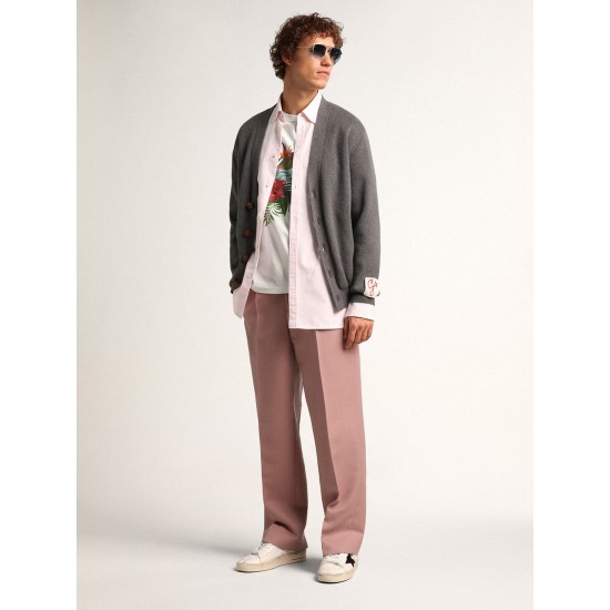 Men's Stardan in white mesh with black suede star Men's Stardan in white mesh with black suede star