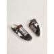 Stardan in black nubuck and mesh with gray leather star and heel tab Stardan in black nubuck and mesh with gray leather star and heel tab