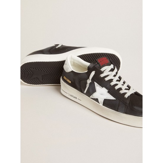 Stardan in black nubuck and mesh with gray leather star and heel tab Stardan in black nubuck and mesh with gray leather star and heel tab