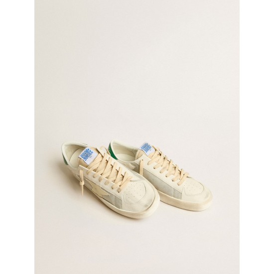 Stardan in nappa leather and ripstop fabric with cream star and green heel tab Stardan in nappa leather and ripstop fabric with cream star and green heel tab