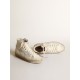 Francy sneakers in ivory canvas with white leather star Francy sneakers in ivory canvas with white leather star
