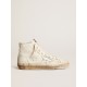 Francy sneakers in ivory canvas with white leather star Francy sneakers in ivory canvas with white leather star
