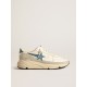 Running Sole in nappa with blue leather star and suede insert Running Sole in nappa with blue leather star and suede insert