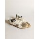 Men's Ball Star LTD sneakers in white nappa leather with dove-gray suede star and heel tab Men's Ball Star LTD sneakers in white nappa leather with dove-gray suede star and heel tab