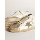 Men's Ball Star LTD sneakers in white nappa leather with dove-gray suede star and heel tab Men's Ball Star LTD sneakers in white nappa leather with dove-gray suede star and heel tab