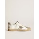Men's Ball Star LTD sneakers in white nappa leather with dove-gray suede star and heel tab Men's Ball Star LTD sneakers in white nappa leather with dove-gray suede star and heel tab