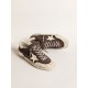Super-Star in gray suede with ecru nappa star and heel tab Super-Star in gray suede with ecru nappa star and heel tab