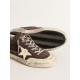 Super-Star in gray suede with ecru nappa star and heel tab Super-Star in gray suede with ecru nappa star and heel tab
