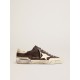 Super-Star in gray suede with ecru nappa star and heel tab Super-Star in gray suede with ecru nappa star and heel tab