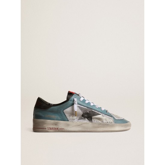 Men's Stardan in distressed mesh and petrol-colored upper Men's Stardan in distressed mesh and petrol-colored upper