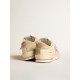 Men's Stardan in white leather and mesh with red star and sand-colored heel tab Men's Stardan in white leather and mesh with red star and sand-colored heel tab