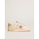 Men's Stardan in white leather and mesh with red star and sand-colored heel tab Men's Stardan in white leather and mesh with red star and sand-colored heel tab