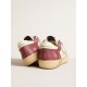 Super-Star in nappa leather with burgundy inserts and silver star Super-Star in nappa leather with burgundy inserts and silver star