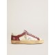 Super-Star in nappa leather with burgundy inserts and silver star Super-Star in nappa leather with burgundy inserts and silver star