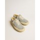 Men's Space-Star shoes in ice-gray suede with perforated star Men's Space-Star shoes in ice-gray suede with perforated star