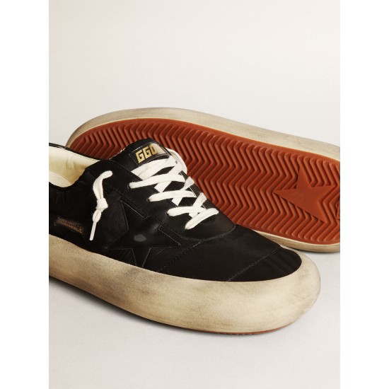 Men’s Space-Star in nylon with black leather star and heel tab Men’s Space-Star in nylon with black leather star and heel tab
