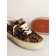 Men's Space-Star in leopard print pony skin with black star and heel Men's Space-Star in leopard print pony skin with black star and heel
