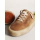 Men's Space-Star Sabots in tobacco suede with perforated star Men's Space-Star Sabots in tobacco suede with perforated star