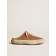 Men's Space-Star Sabots in tobacco suede with perforated star Men's Space-Star Sabots in tobacco suede with perforated star