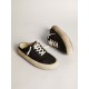 Men's Space-Star Sabots in black nylon with black leather star Men's Space-Star Sabots in black nylon with black leather star