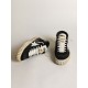 Men’s Mid Star in black nappa and suede with white leather star Men’s Mid Star in black nappa and suede with white leather star