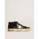 Men’s Mid Star in black nappa and suede with white leather star Men’s Mid Star in black nappa and suede with white leather star