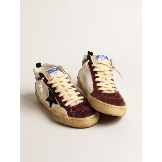 Mid Star in nappa with black suede star and wine-red inserts Mid Star in nappa with black suede star and wine-red inserts