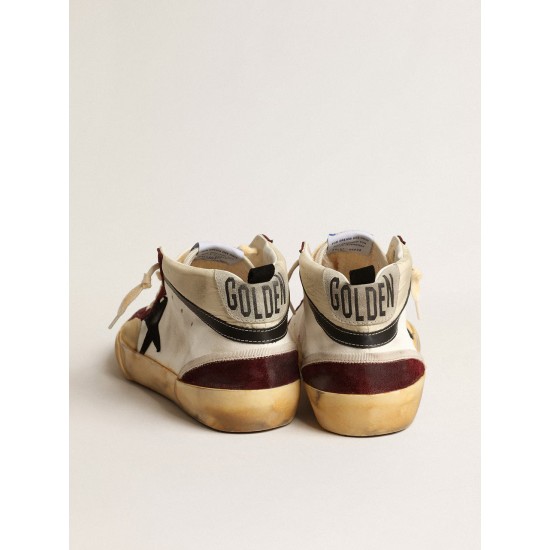 Mid Star in nappa with black suede star and wine-red inserts Mid Star in nappa with black suede star and wine-red inserts