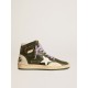 Men's Sky-Star Pro in green leather with white star Men's Sky-Star Pro in green leather with white star