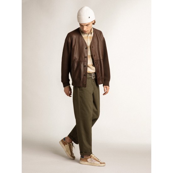 Stardan in beige nylon and mesh with tobacco suede inserts Stardan in beige nylon and mesh with tobacco suede inserts